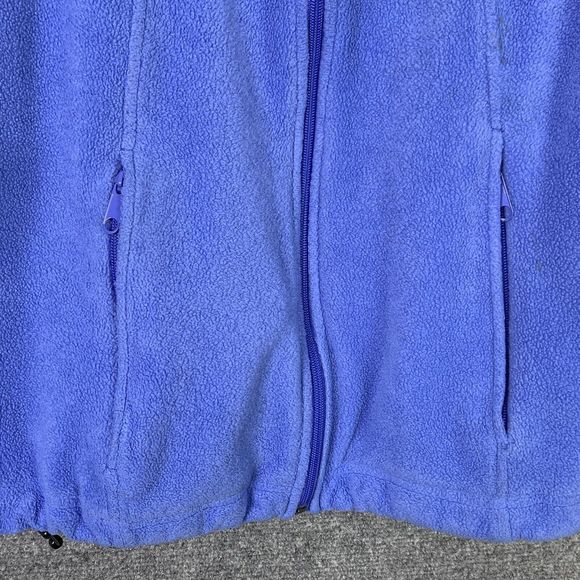 Columbia Fleece Zip Front Jacket Women Size S High Neck Zip Pockets Blue - Picture 4 of 10